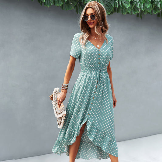 Fashion Resort Polka Dot Dress