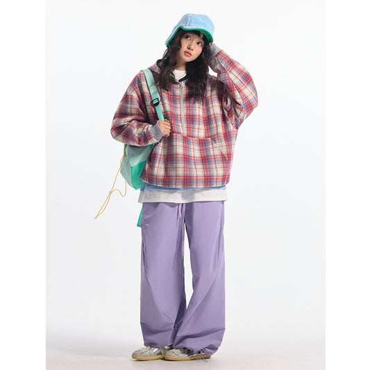 American Retro Loose Double-sided Wear Heavy Industry Hoodie Coat