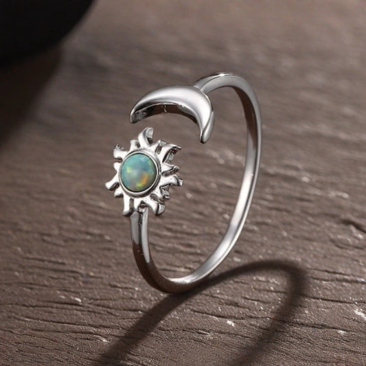 Fashionable And Creative Sun Cats Eye Ring